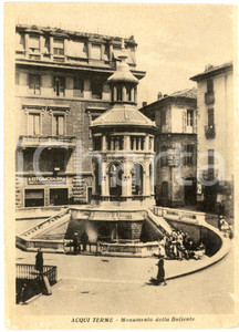Cartolina originale da collezione 1953 ACQUI TERME AL Monumento della Bollente  Cartolina FG VG 1
