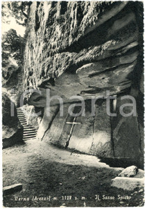 Cartolina originale da collezione 1955 CHIUSI DELLA VERNA Sasso Spicco al Santuario della Verna  Cartolina FG VG 1