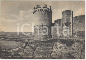 Cartolina originale da collezione 1950 ca LUCERA FG Fortezza svevoangioina  Torre della Leonessa  Cartolina 1