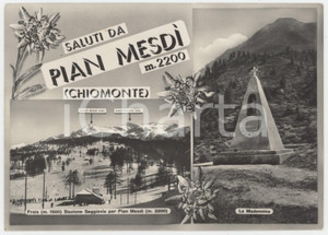 Cartolina originale da collezione 1956 PIAN MESDÃŒ  CHIOMONTE Frais  Seggiovia  Ciantiplagna  Cartolina FG VG 1