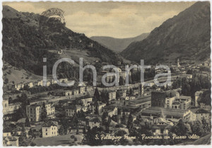 Cartolina originale da collezione 1957 SAN PELLEGRINO TERME Panorama con Piazzo Alto  Cartolina FG VG 1