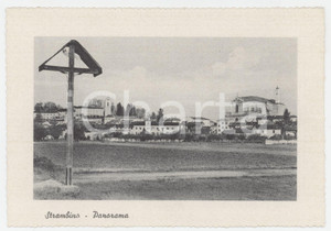 Cartolina originale da collezione 1940 ca STRAMBINO Panorama e Chiesa dei Santi Michele e Solutore 2  Cartolina 1