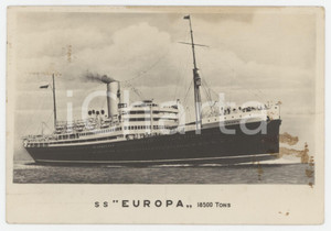 Cartolina originale da collezione 1950 ANTWERPEN Transatlantico Europa durante la navigazione  Cartolina FG VG 1