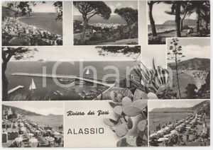 Cartolina originale da collezione 1959 ALASSIO Vedutine della cittÃ  e della Riviera dei Fiori  Cartolina FG VG 1