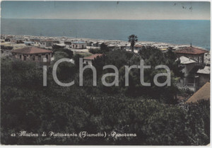 Cartolina originale da collezione 1957 MARINA DI PIETRASANTA Panorama del Fiumetto  Cartolina FG VG 1