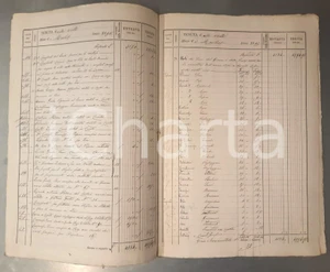 Documento originale, autentico Marzo 1895 SIENA Tenuta delle VOLTE  Registro mensile entrate/uscite 12 pp. 1