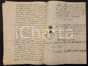 Documento originale, autentico 1789 ROVIGO Contrada S. ROCCO  Vedova TRENTIN vende casa e botteghe a CAPITANIO 1