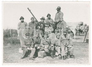 Fotografia d epoca originale 1940 ca WW2 ANZIO RM  MVSN  Ritratto gruppo di ufficiali Foto 18x13 cm 1