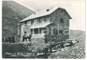 Cartolina originale da collezione 1956 PIZZO TRE SIGNORI Passo di Camisolo  Mulo al rifugio A. Grassi  Cartolina 1