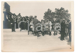 Fotografia d epoca originale 1925 ca ROMA GIANICOLO Monumento a Garibaldi  Cerimonia militare 4 Foto 1