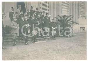 Fotografia d epoca originale 1918 WW1 ZONA DI GUERRA  Gruppo di alti ufficiali Foto 17x12 cm 1