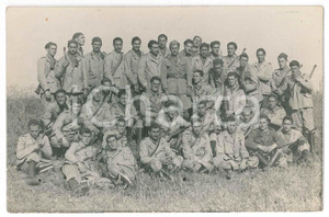 Fotografia d epoca originale 1940 ca Area di ROMA  MVSN  Esercitazione  Foto di gruppo A. CARONI 14x9 cm 1