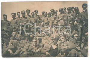 Fotografia d epoca originale 1915 ca WW1 REGIO ESERCITO Battaglione di ufficiali  Fotografia 14x9 cm 1