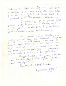 Autografo originale 1980 PADOVA Don Giovanni FOFFANI  Parrocchia della Cattedrale  Autografo 1