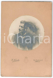 Fotografia d epoca originale 1900 ca MILANO Coppia di giovani sposi  Ritratto Foto Gianandrea NOSEDA 1