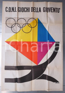 Materiale pubblicitario d’epoca 1972 ROMA C.O.N.I. Giochi della GioventÃ¹  Manifesto ill. DI TOMASO 1