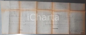 Mappa, planimetria storica 1967 Cimitero di CAVALLASCA CO Progetto Cappella ARRIGONI  Tavola 1 1