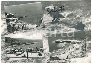 Stampa, bozzetto originale 1965 ca CALABRIA PIZZO VV Vedutine  Spiagge Bozzetto per cartolina 1