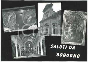 Stampa, bozzetto originale 1965 ca BOGOGNO NO Vedutine  Parrocchia S. Agnese Bozzetto cartolina 39x28 1