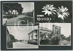Stampa, bozzetto originale 1965 ca MOSIO / ACQUANEGRA SUL CHIESE Vedutine  Monumento Bozzetto cartolina 1