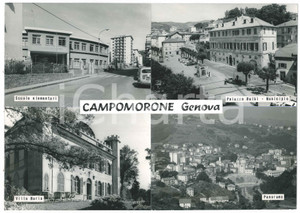 Stampa, bozzetto originale 1965 ca CAMPOMORONE GE Vedutine  Palazzo BALBI  Villa MARIA Bozzetto 1