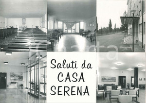 Stampa, bozzetto originale 1965 ca GALBIATE LC Vedutine  CASA SERENA Bozzetto per cartolina 43x30 cm 1