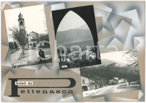 Stampa, bozzetto originale 1965 ca PETTENASCO NO Vedutine Hotel PUNTA DI CRABBIA Bozzetto per cartolina 1