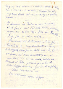 Autografo originale 1969 FIRENZE Ugo STOPPATO e le il Palio delle Bighe a Padova AUTOGRAFO 1
