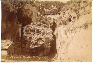 Fotografia d epoca originale 1890 ca NAPOLI  Grotta di POZZUOLI Fotografia Achille MAURI n° 67 1
