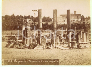 Fotografia d epoca originale 1890 ca POZZUOLI NA Tempio di Serapide Foto Achille MAURI n° 801 1