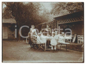 Fotografia d epoca originale 1919 DUSZNIKIZDROJ / BAD REINERZ PL Compleanno di una bambina Foto 12x9 cm 1