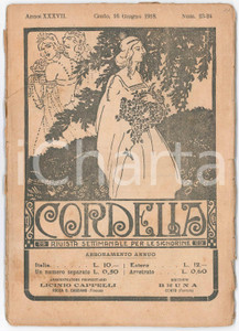 1918 CORDELIA La marcia nuziale di Selma LagerlÃ¶f - Rivista anno XXXVII nÂ°23-24 Rivista d'epoca.EDITORE: Licinio Cappelli - Rocca San CascianoPAGINE: 44   POOR/danneggiato Strappi e mancanze diffusi alle pagine, bruniture, mancanze al dorso Formato: 18x25 cm originale e autentica 1