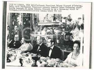 Fotografia d epoca originale 1978 LISBONA Antonio Ramalho EANES riceve ValÃ©ry GISCARD D ESTAING Telefoto 1
