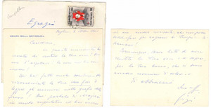 Autografo originale 1961 CAGLIARI Luigi CRESPELLANI ringrazia un amico per una telefonata Autografo 1