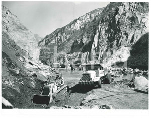 Fotografia d epoca originale 1963 LAI DA CURNERA SVIZZERA Costruzione della diga  Cantiere  Foto 6 1