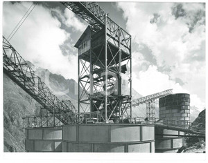 Fotografia d epoca originale 1963 LAI DA CURNERA SVIZZERA Costruzione della diga  Cantiere 22  Foto 1