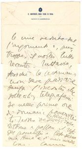 Autografo originale 1938 PARMA Aurelio CANDIAN  Lettera a un collega e amico   Autografo 1