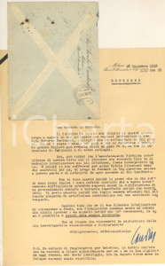 Autografo originale 1938 MILANO Lettera Aurelio CANDIAN  Colloquio con Roberto Farinacci Autografo 1