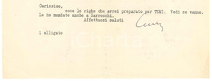 Autografo originale 1947 MILANO Aurelio CANDIAN  Lettera a un collega   Autografo 1