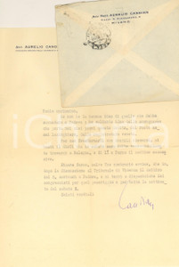 Autografo originale 1954 MILANO Lettera Aurelio CANDIAN a un collega e amico Autografo 1