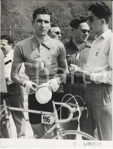 Fotografia d epoca originale 1953 LUGANO Campionato mondiale su strada  Riccardo FILIPPI alla partenza Foto 1