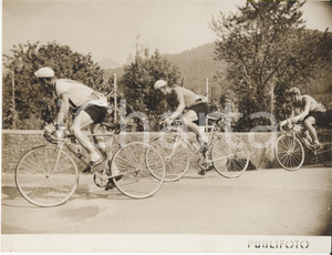 Fotografia d epoca originale 1953 LUGANO Campionato mondiale su strada  Riccardo FILIPPI in azione Foto 1