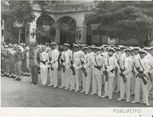Fotografia d epoca originale 1953 GENOVA Esercito Italiano  Celebrazione festa Guardia di Finanza Foto 1