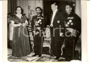 Fotografia d epoca originale 1954, Parigi – René Coty ricevimento in onore dell’imperatore Hailé Selassié 1
