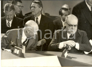 Fotografia d epoca originale 1959 NATO Dwight EISENHOWER e PaulHenri SPAAK prima di un vertice  Foto 1
