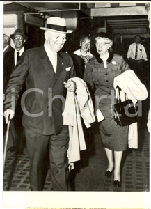 Fotografia d epoca originale 1959 NEW YORK Pennsylvania Station  Harry TRUMAN con la moglie  Foto 13x18 cm 1