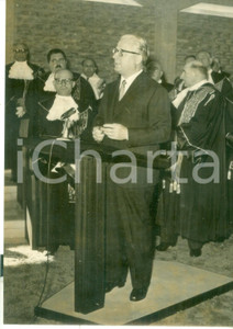Fotografia d epoca originale 1958 UniversitÃ  PERUGIA Inaugurazione Aula Magna  Discorso di Giovanni GRONCHI 1