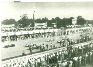 Fotografia d epoca originale 1956 AUTODROMO DI MONZA Gran Premio F1  Partenza delle vetture  Foto 18x13 cm 1