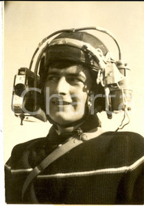 Fotografia d epoca originale 1961 MEGEVE Coupe Emile ALLAIS Skieur avec casque muni da caméra  Photo 10x15 1