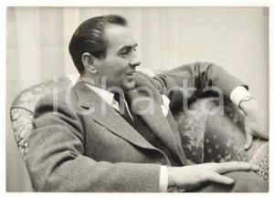 Fotografia d epoca originale 1957 MILANO Hotel Principe di Savoia  Ritratto dell attore Tyrone POWER Foto 1